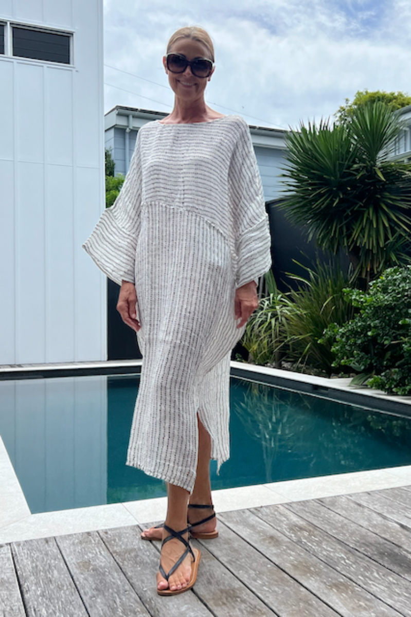 Estilo Emporio Nebbilio Linen Dress - Binario