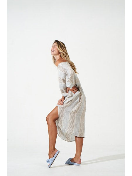 Estilo Emporio Nebbilio Linen Dress - Binario