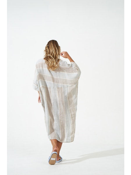 Estilo Emporio Nebbilio Linen Dress - Binario