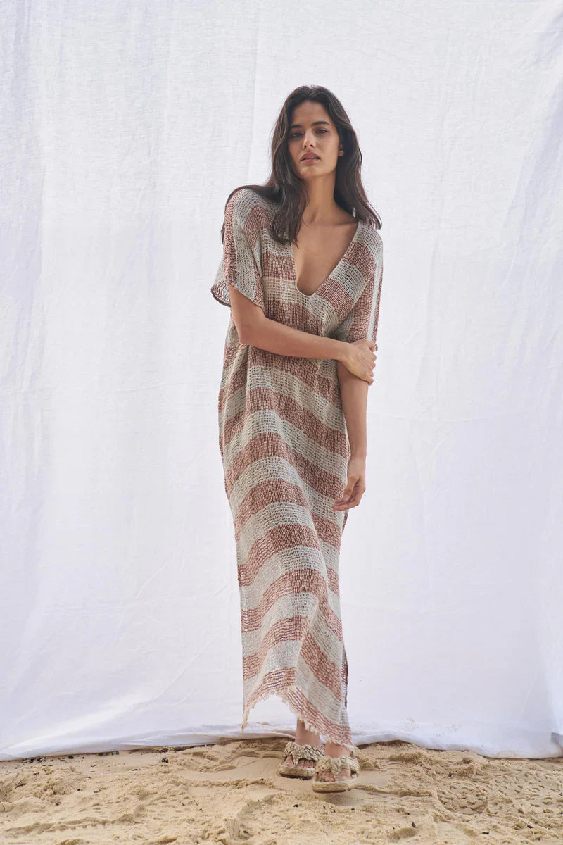 Estilo Emporio Zaza Dress Sky Blue Chocolate