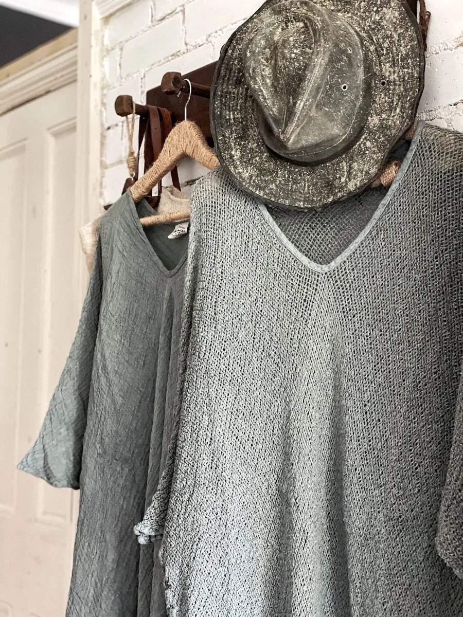 La Bottega di Brunella Linen Dress Vestito Fausta Campagna - Fossil