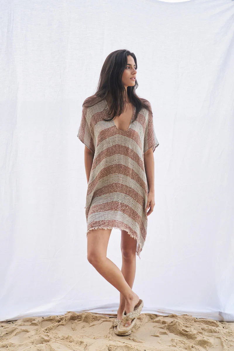 Estilo Emporio Cuadra Top + Dress Pescatore Sky Blue Chocolate