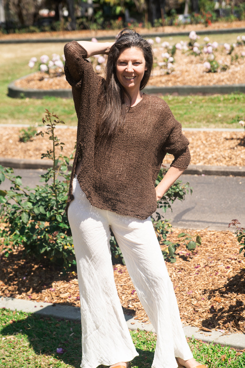 La Bottega di Brunella Top Maglia Bonta - Campagna Chocolate