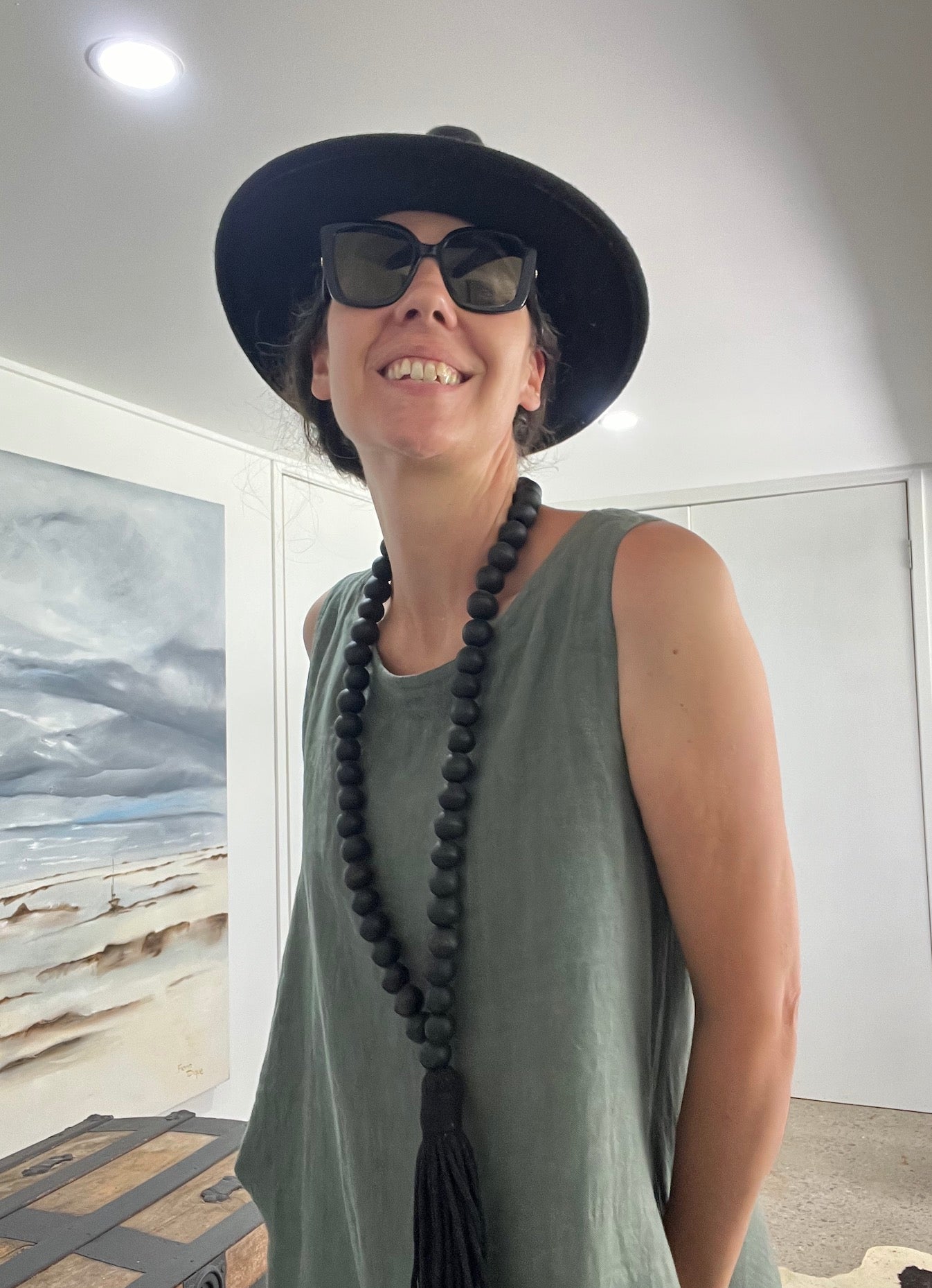 Made in Italy Dress Italian Linen - Olive