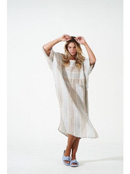 Estilo Emporio Nebbilio Linen Dress - Binario