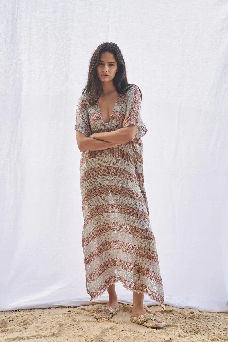 Estilo Emporio Zaza Dress Sky Blue Chocolate