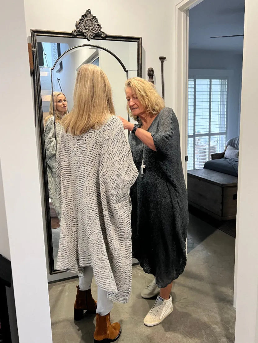 La Bottega di Brunella Linen Dress Vestito Fausta Campagna - Lava