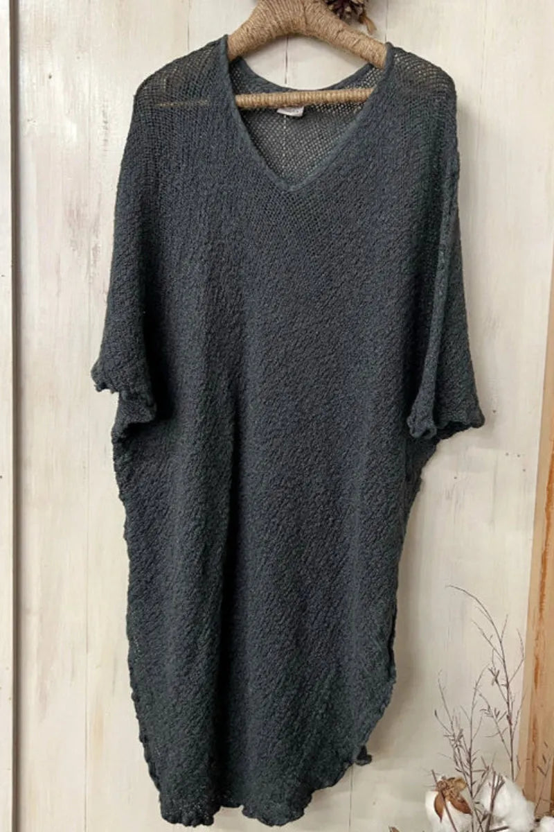 La Bottega di Brunella Linen Dress Vestito Fausta Campagna - Lava