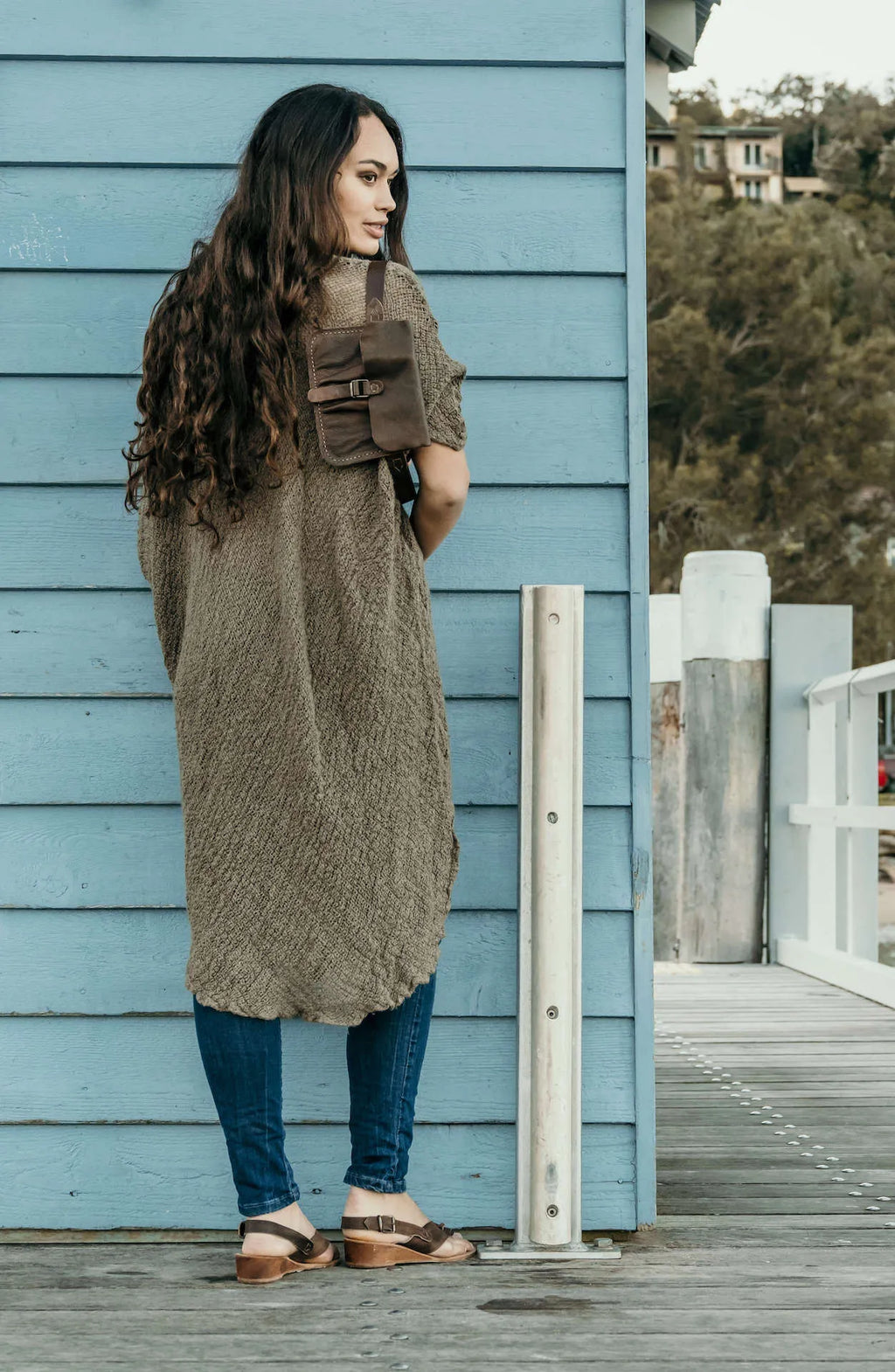 La Bottega di Brunella Linen Dress Vestito Fausta Campagna - Fossil