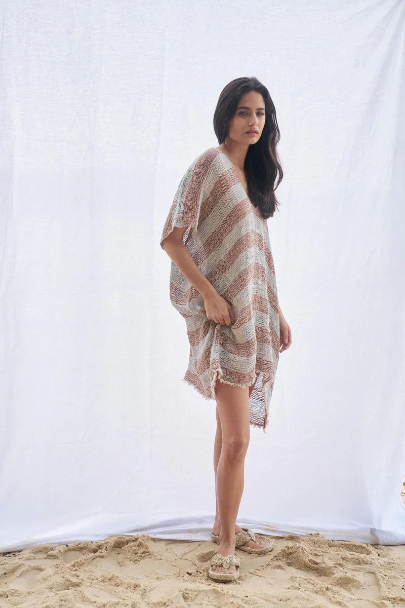 Estilo Emporio Cuadra Top + Dress Pescatore Sky Blue Chocolate