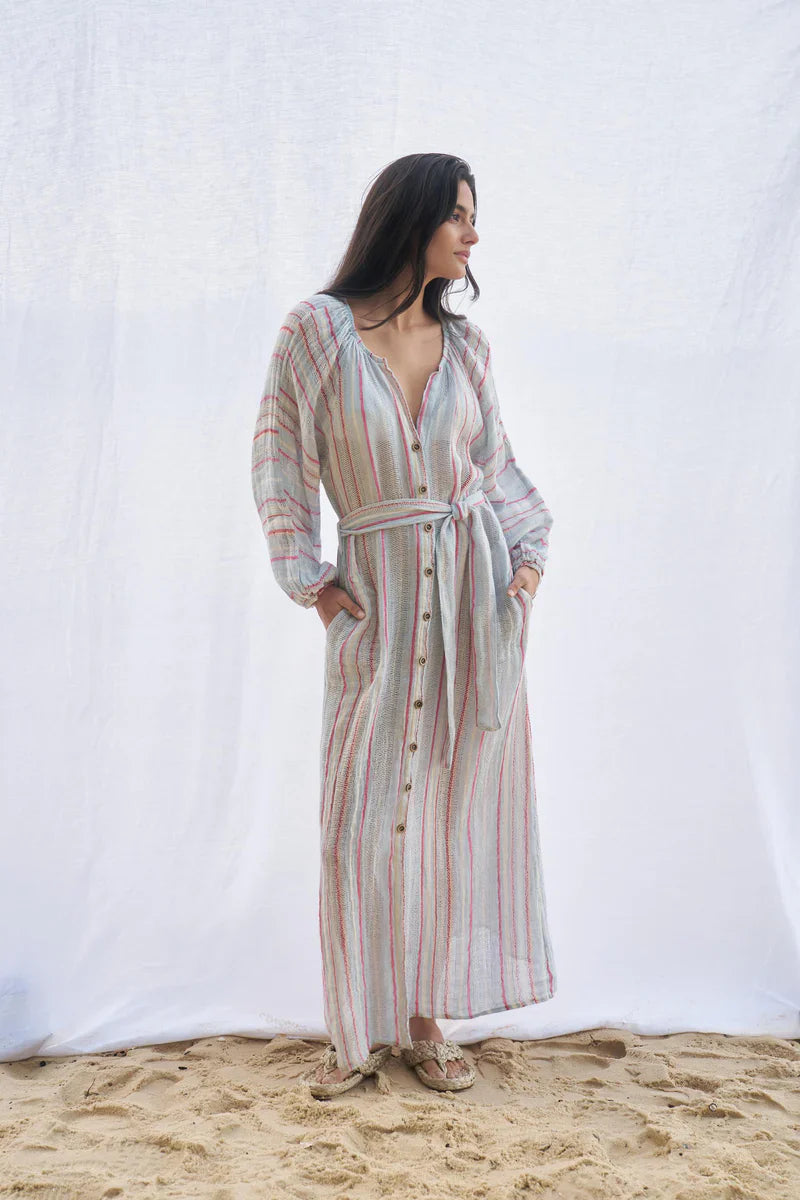 Estilo Emporio El Manto Stripe Dress + Duster