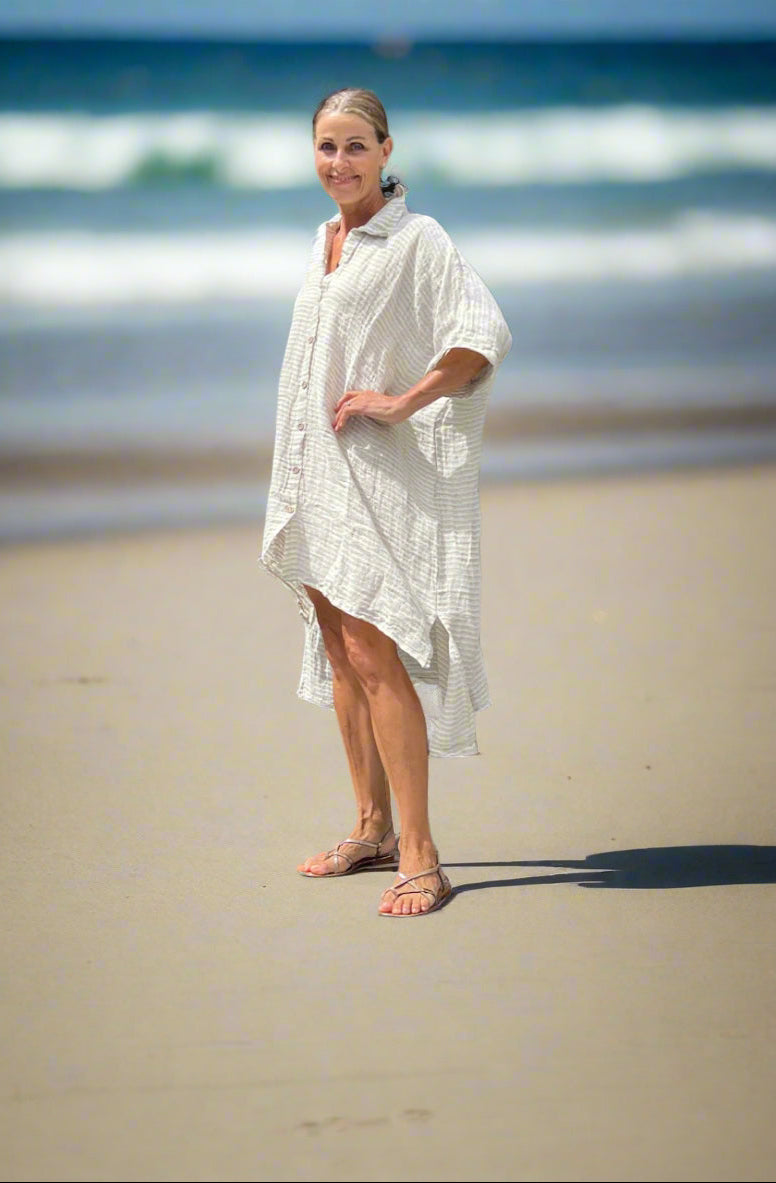 Estilo Emporio La Cota Cover Up Linen Dress Lyla